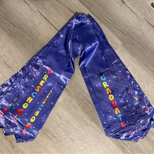 NEW 25 Preschool Blue Graduation Satin Sashes Printed on both sides!   23 inches